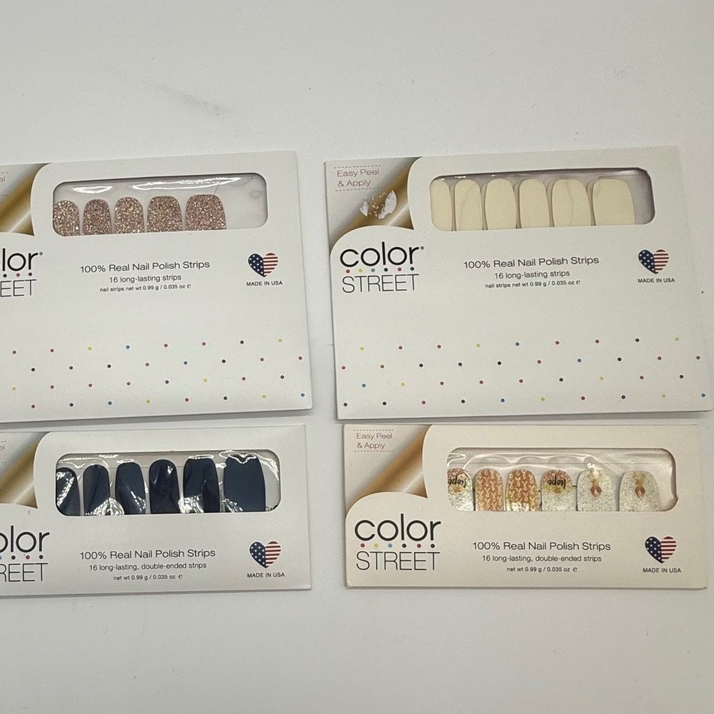 Color Street Nail Polish‎ Strips Lot Assorted Designs New 5 Sets